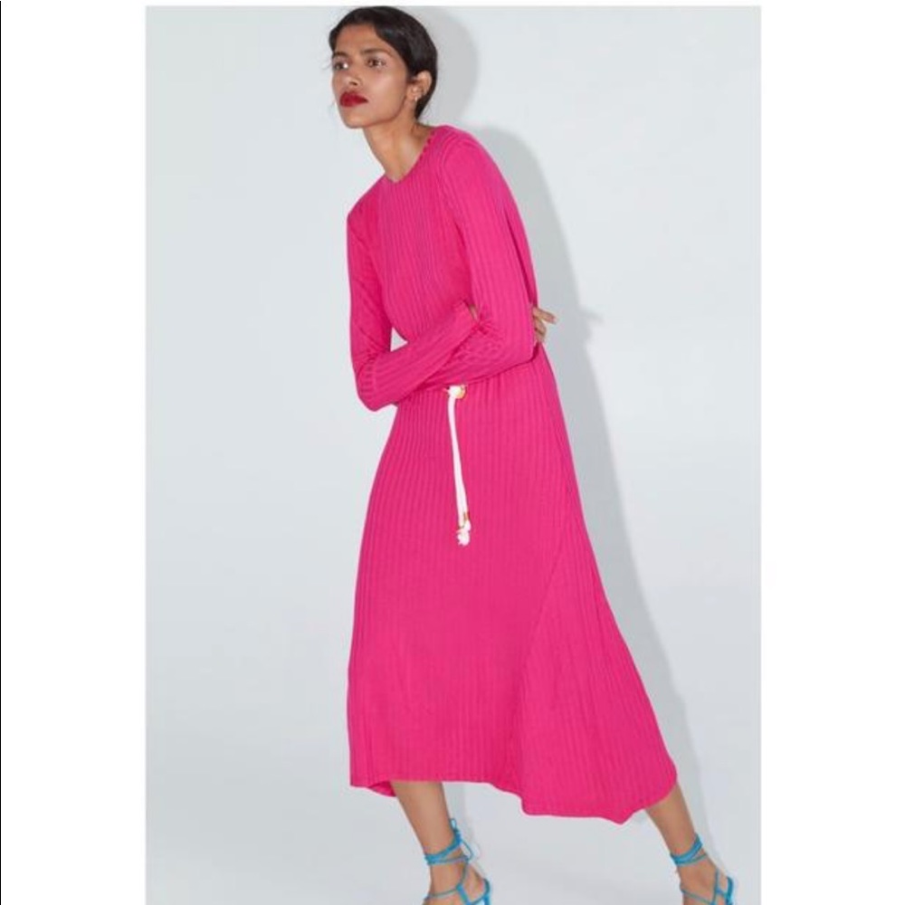 Zara fuchsia maxi dress